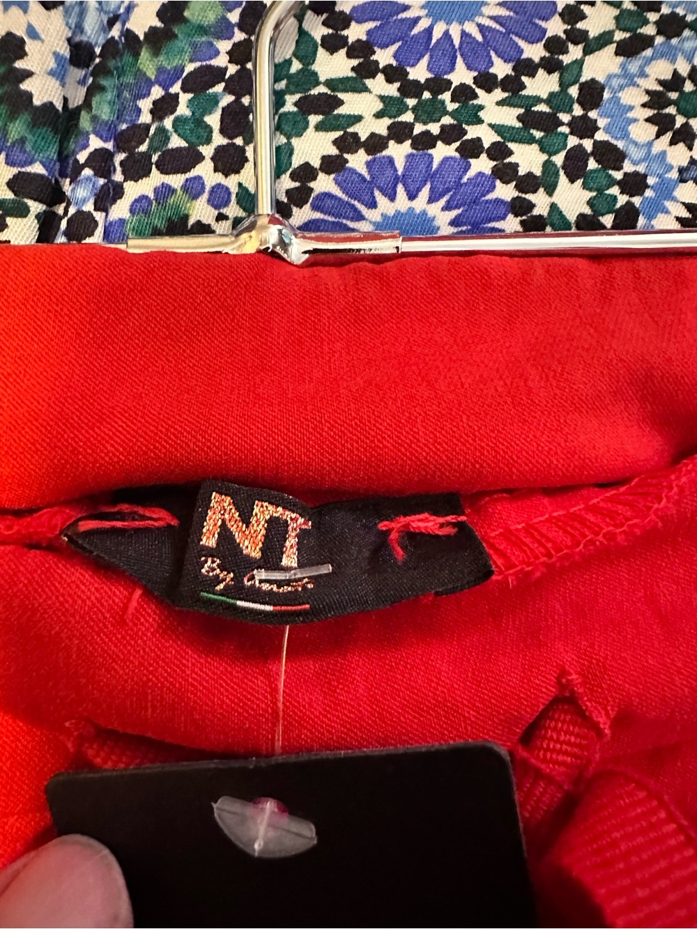 NT by Armani Red Drawstring Women's Shorts with Side Stud Detail - Picture 6 of 7
